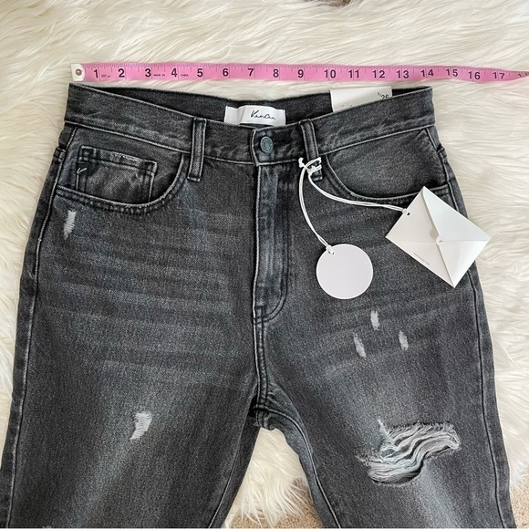 New Kancan for VICI High Rise Distressed Mom Jean in Washed Black - Picture 9 of 10